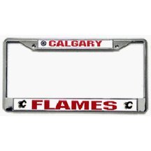 Calgary Flames Chrome License Plate Frame