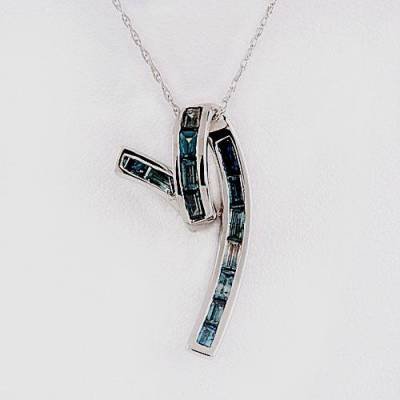 0.62 Carat Blue Diamond Pendant
