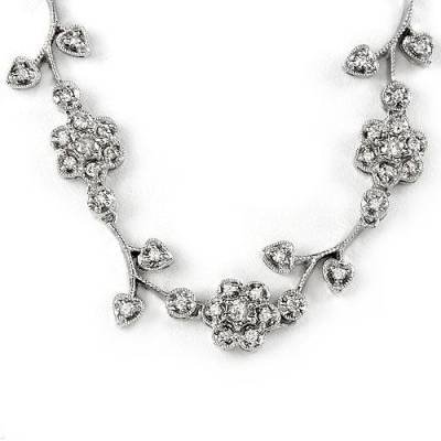 2.0 Carat Diamond Floral Necklace