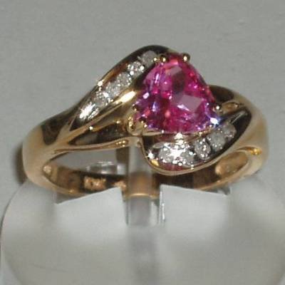 1.1 Carat Ruby & Diamond Ring