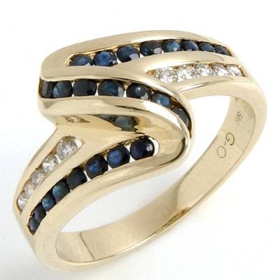 1.1 Carat Sapphire & Diamond Ring