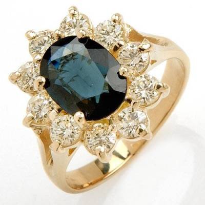 2.64 Carat Sapphire & Diamond Ring