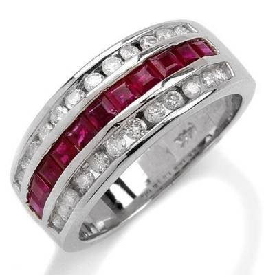 1.38 Carat Ruby & Diamond Ring