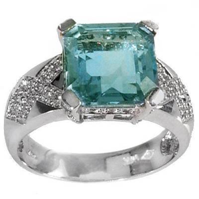 5.48 Carat Fluorite & Diamond Ring