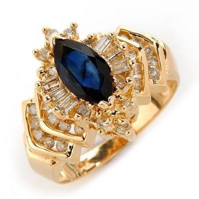 1.22 Carat Sapphire & Diamond Ring