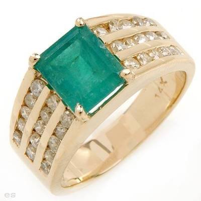2.35 Carat Emerald & Diamond Ring