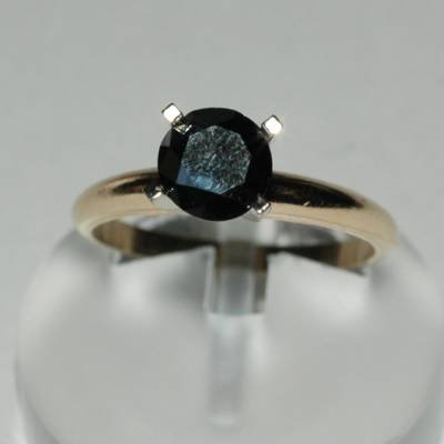 2.0 Carat Black Diamond Ring & Earring Set