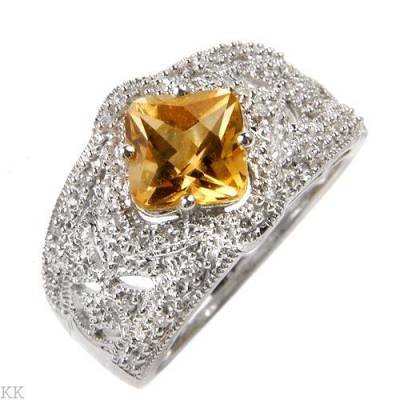 2.4 Carat Citrine & Diamond Ring