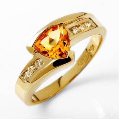 1.12 Carat Citrine & Diamond Ring