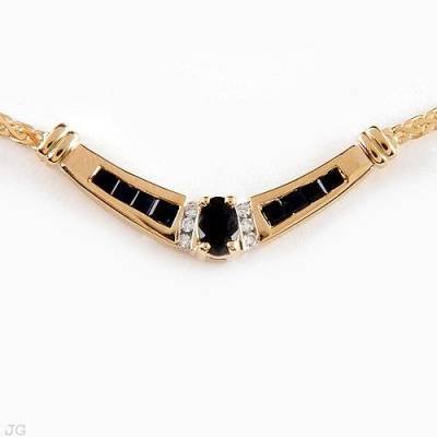 1.43 Carat Sapphire & Diamond Necklace