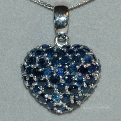8.70 Carat Sapphire Heart Pendant