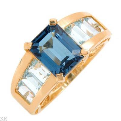 5.5 Carat Blue Topaz Ring