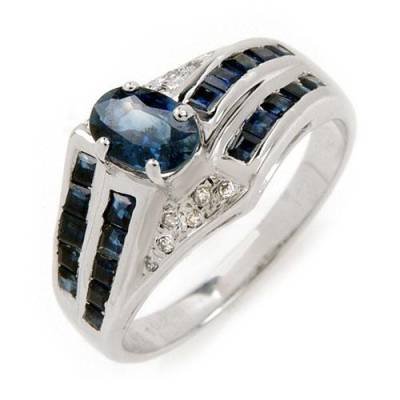 1.66 Carat Sapphire & Diamond Ring