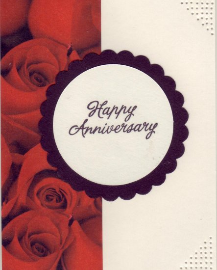 Red Roses Anniversary Card