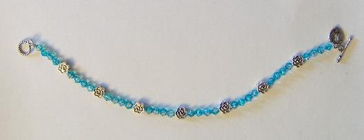 Flower Bracelet: Blue