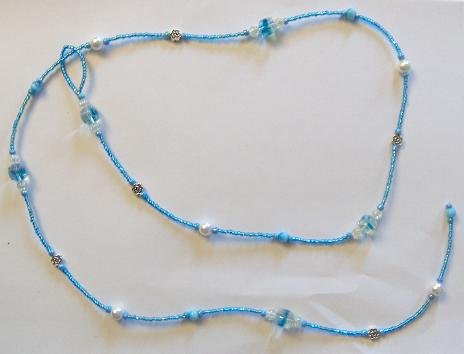String Through Necklace: Blue