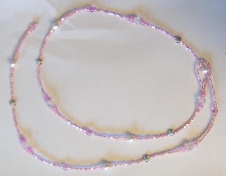 String Through Necklace: Pink