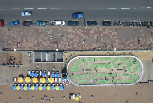 Aerial Photo of Crazy Golf Brighton seafront 2005