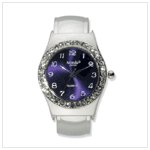 Silver-Plated Cuff Bracelet Watch