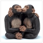 Kissing Monkey Couple