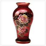 Hand-Panited Ruby Vase