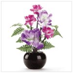 Lit floral bouquet