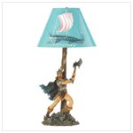 Viking warrior lamp