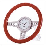 Racy steering wheel desk clock