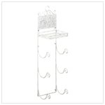 Floral tiled towel rack