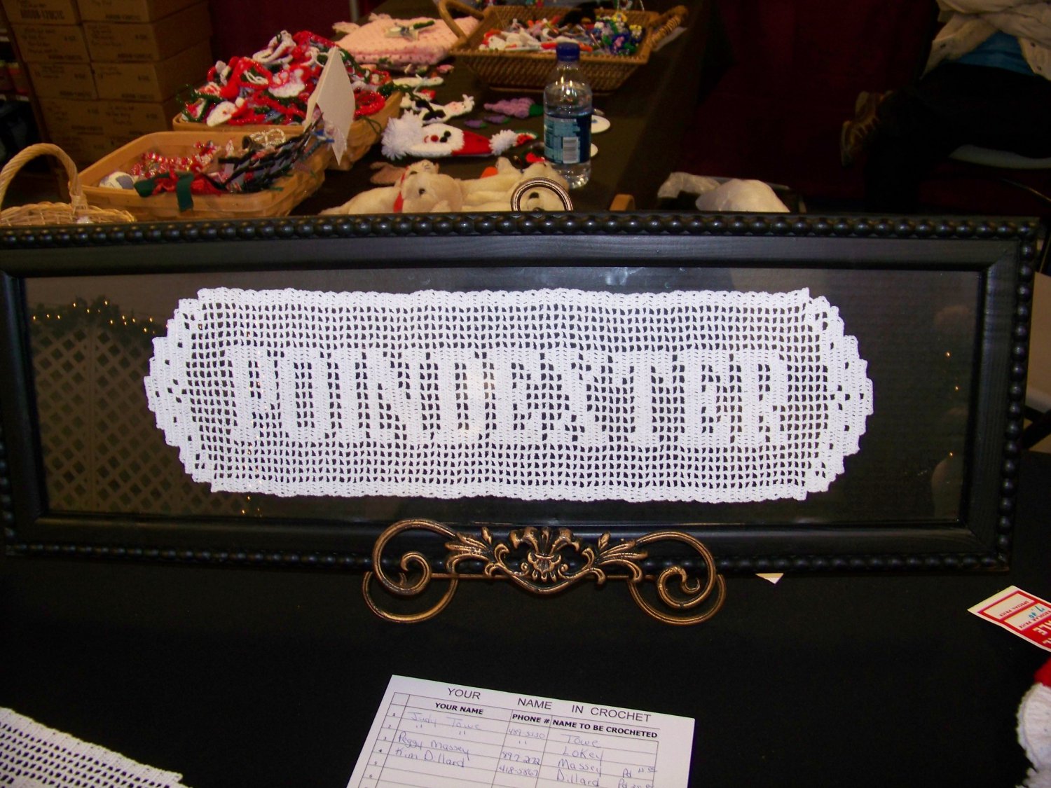 Your Name in Crochet Family or Individual Name Merry Christmas
