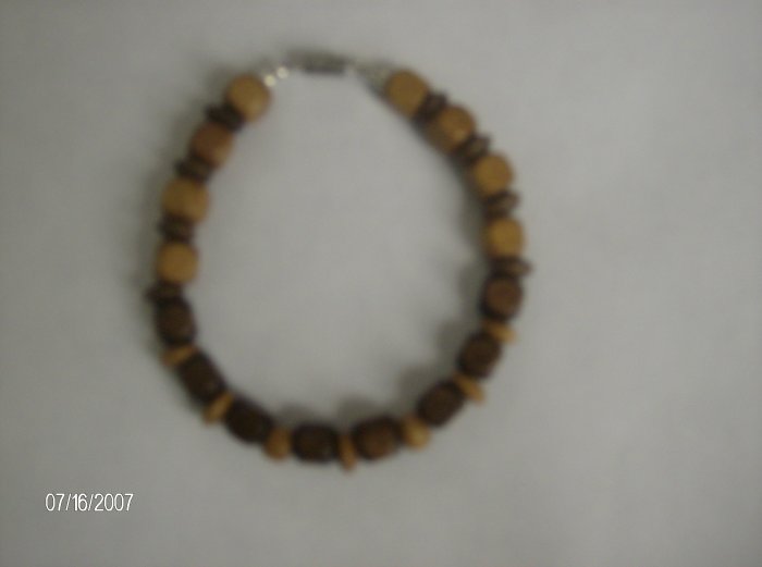 Caramel and Chocolate Wooden Bracelet