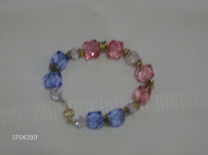 "Hard Candy" Glass bead Bracelet