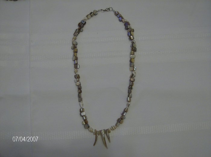 Cream Colored Glass Beaded Necklace