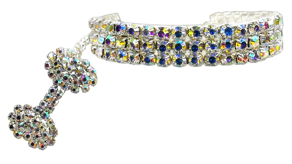 Glam Collar for Dogs SIZE LARGE Clear Austrian Crystal Pet Jewelry
