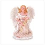 Angel Kneeling with Rose Figurine