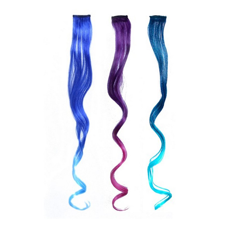 Gradual Color Hair Extension,dark red&purple,one size,OP37376