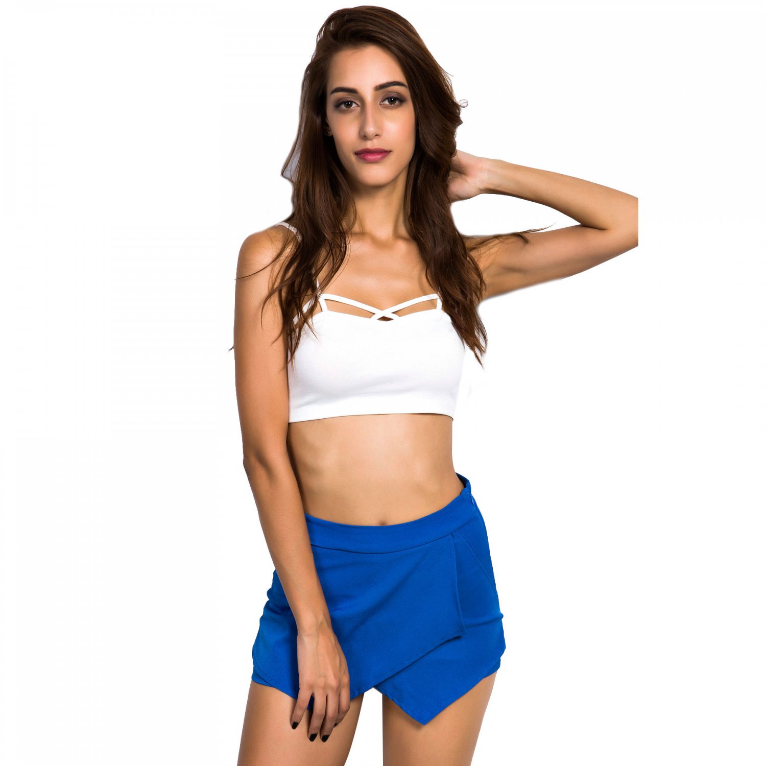 Sexy Solid Crop Tank For Woman,OP67517,white,one size
