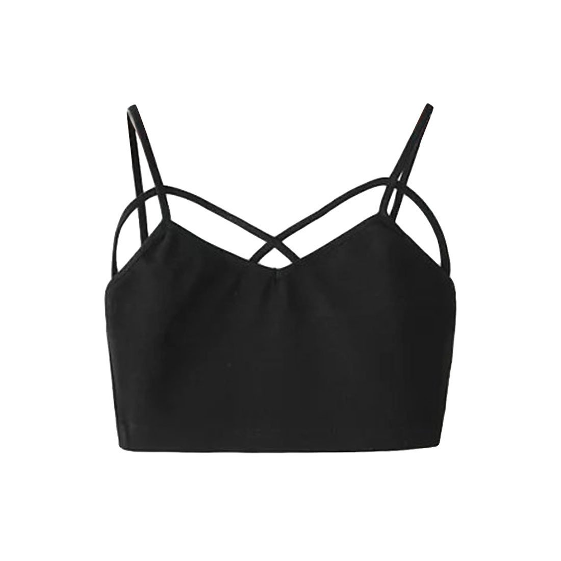 Sexy Solid Crop Tank For Woman,OP67517,black,one size