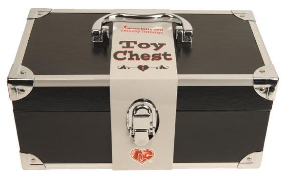 Toy Chest and Vibe Set, Black with 7" Silver Vibe
