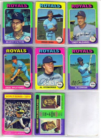 1975 TOPPS LINDY McDANIEL #652 ROYALS