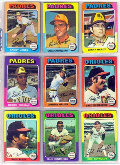 1975 TOPPS DERREL THOMAS #378 PADRES