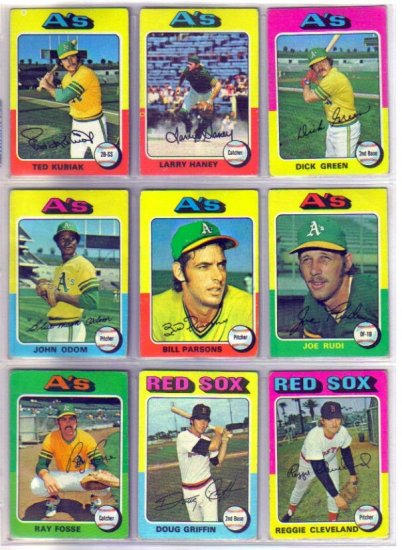 1975 TOPPS DICK GREEN #91 ATHLETICS