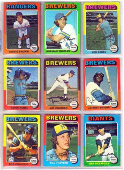 1975 TOPPS JACKIE BROWN #316 RANGERS