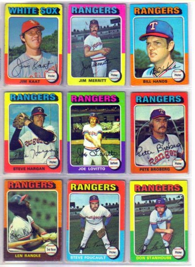 1975 TOPPS STEVE HARGAN #362 RANGERS