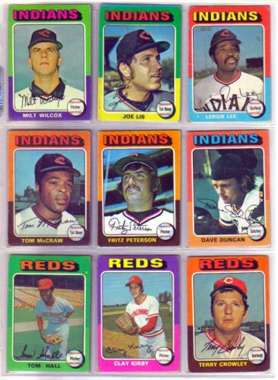 1975 TOPPS TOM McCRAW #482 INDIANS
