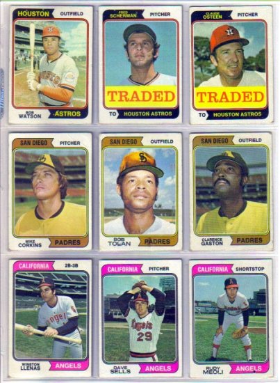 1974 TOPPS DAVE SELLS #37 ANGELS