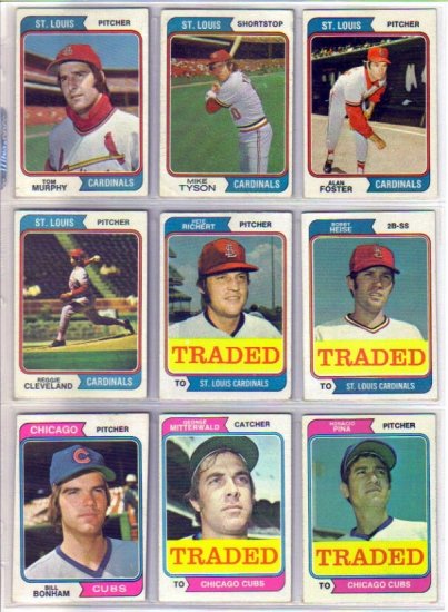 1974 TOPPS TRADED HORACIO PINA #516T CUBS