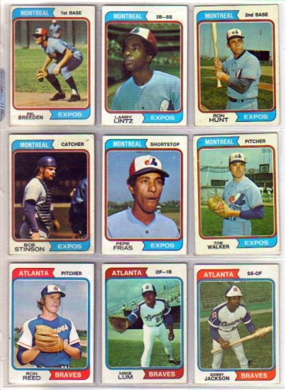 1974 TOPPS SONNY JACKSON #591 BRAVES