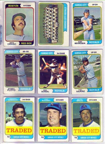 1974 TOPPS TRADED FERNANDO GONZALEZ #649T ROYALS