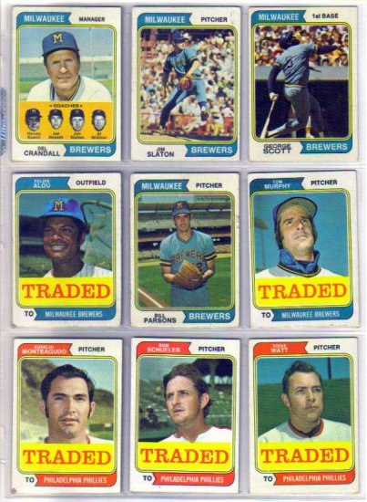 1974 TOPPS GEORGE SCOTT #27 BREWERS